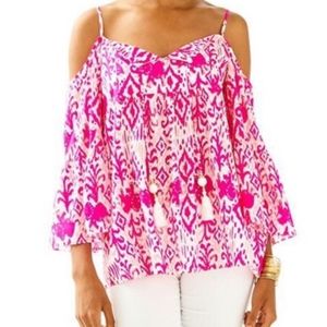 Lilly Pulitzer Alanna Top, Magenta Tons of Fun